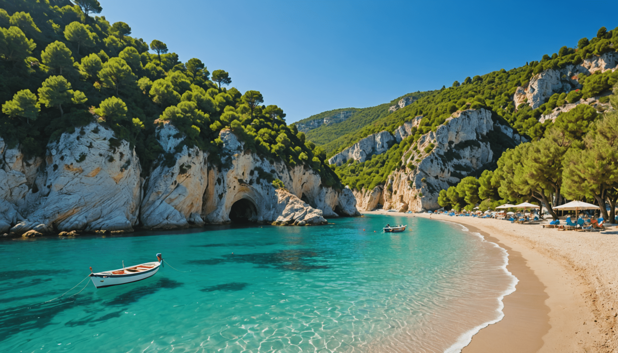 explorez la plage de paleokastritsa, un trésor secret de l'île de corfou. découvrez ses eaux turquoise, ses paysages spectaculaires et ses activités nautiques. laissez-vous séduire par la beauté sauvage de cette destination enchanteresse.