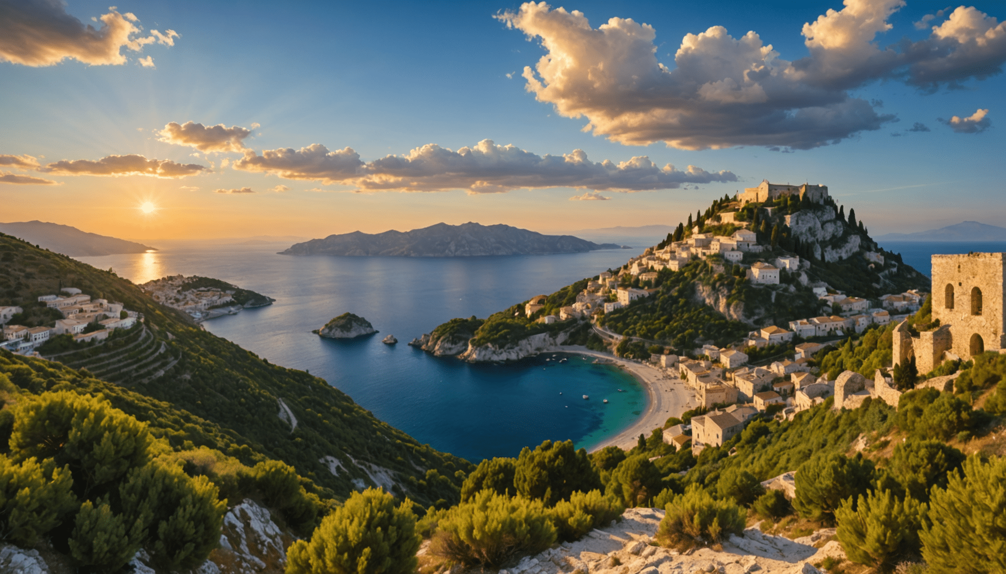 partez à l'aventure sur le mont pantokrator et laissez-vous émerveiller par les panoramas à couper le souffle de corfou. explorez des paysages à couper le souffle et vivez une expérience inoubliable au sommet de l'île.