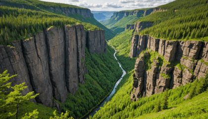 partez à la découverte d'ásbyrgi, un splendide canyon entouré de légendes en islande, connu pour sa nature spectaculaire et ses panoramas à couper le souffle. un site incontournable pour les amoureux de grands espaces !