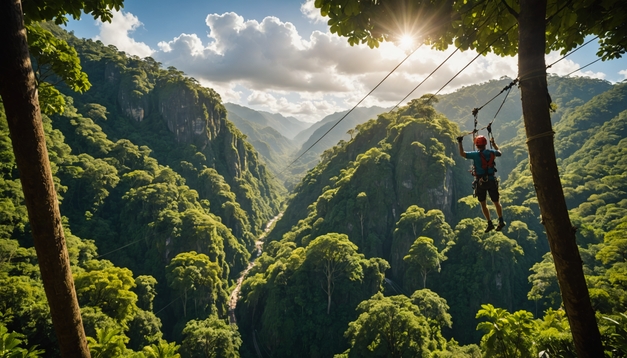 vivez une aventure unique en survolant la vallée de sacsara au pérou grâce à la tyrolienne cola de mono, l'une des plus spectaculaires du pays. sensations fortes et vues panoramiques garanties !