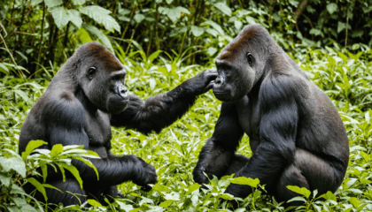 partez à la rencontre des impressionnants gorilles de montagne au parc national des volcans au rwanda et vivez une aventure inoubliable au cœur d’une nature préservée.