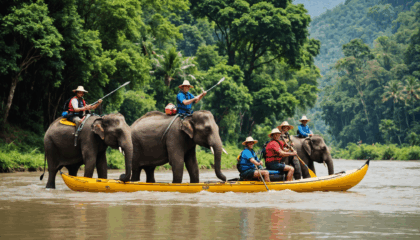 partez à la découverte du sanctuaire des éléphants à luang prabang et vivez une expérience unique au plus près de ces majestueux animaux dans un cadre naturel exceptionnel.