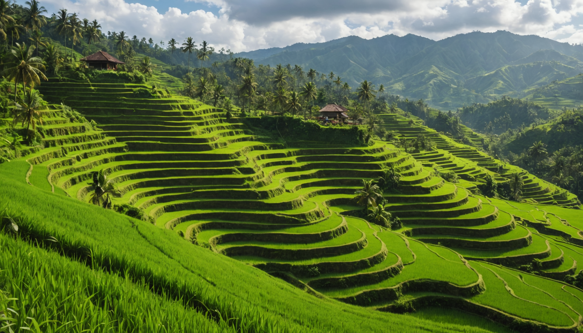 découvrez les somptueuses rizières en terrasses de jatiluwih, classées au patrimoine mondial de l’unesco, et laissez-vous émerveiller par des panoramas à couper le souffle au cœur de bali.