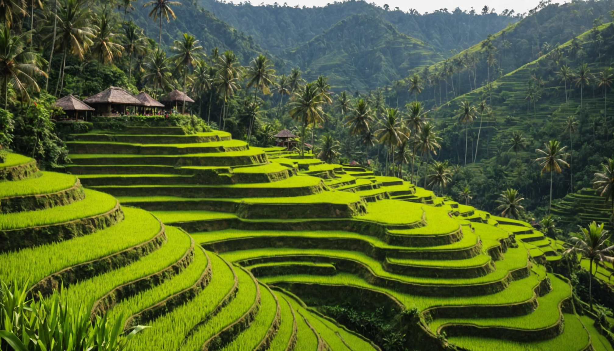 découvrez jatiluwih, un site exceptionnel où les rizières en terrasses s'étendent à perte de vue. profitez d’un panorama inoubliable au cœur d’une nature luxuriante, parfait pour les amoureux de paysages authentiques de bali.