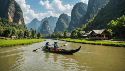 partez à la découverte de nong khiaw, un joyau du laos ! découvrez ses activités incontournables, ses paysages magnifiques et ses sites à ne pas manquer pour un séjour inoubliable.
