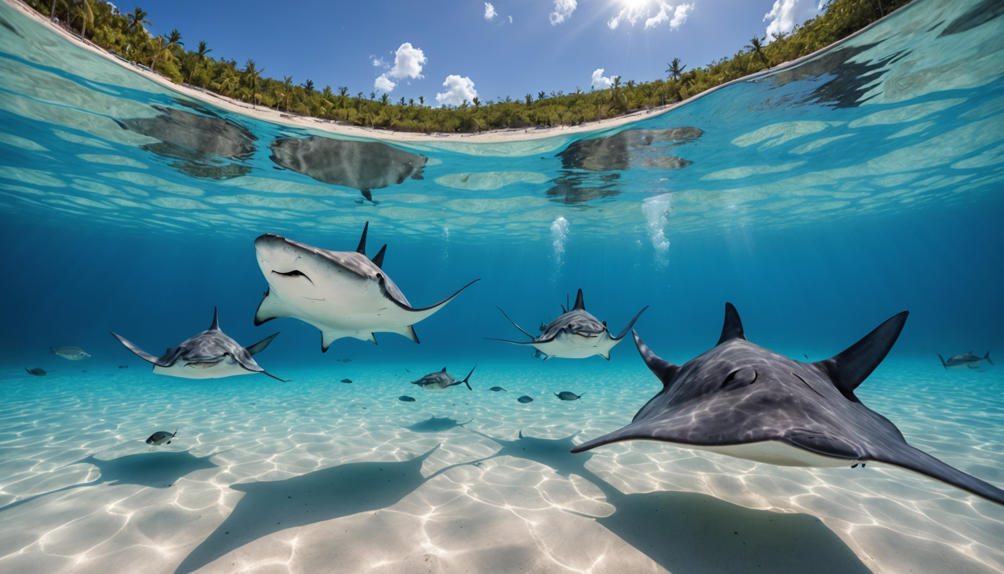 plongez à stingray city à grand cayman et vivez une aventure unique parmi les raies. une expérience incontournable pour les amoureux de la mer et les passionnés de nature !