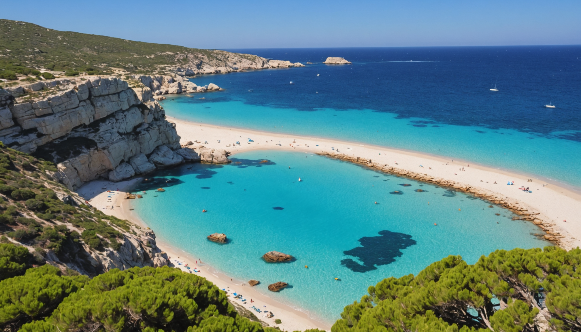 explorez la plage de piantarella à bonifacio, un véritable havre de paix idéal pour la baignade, la détente et les sports nautiques dans un cadre naturel exceptionnel.