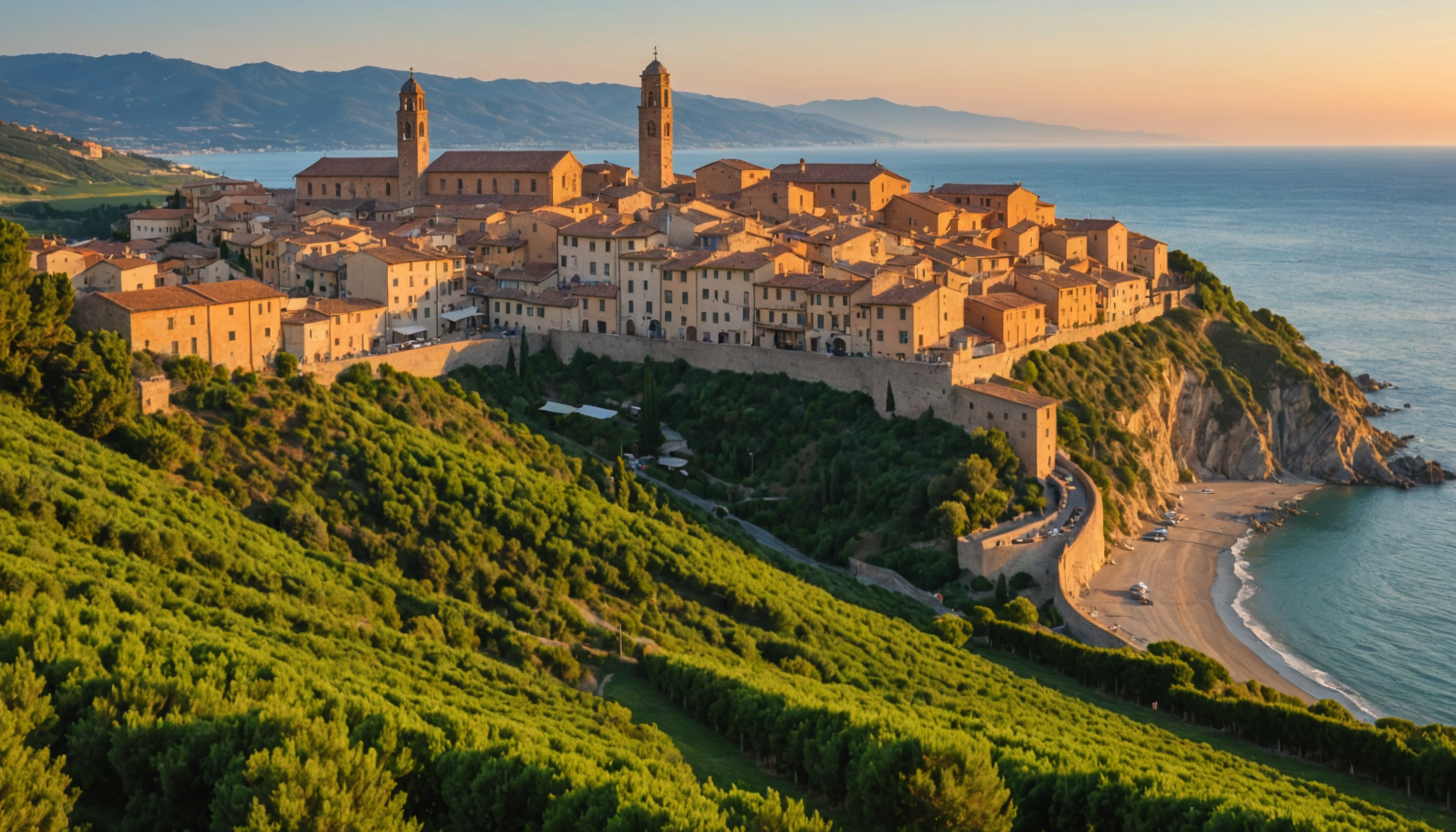 partez à la découverte de castiglione della pescaia, surnommée la « petite suisse » de la toscane : plages préservées, ruelles médiévales, nature luxuriante et gastronomie locale vous attendent pour un séjour inoubliable entre mer et collines.