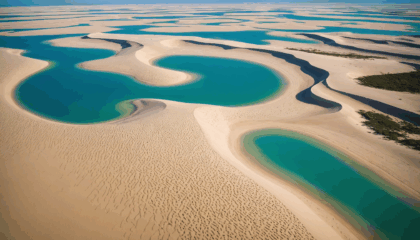 découvrez le parc des lençois maranhenses au brésil, un incroyable désert de dunes et de lagons d'eau turquoise. un chef-d'œuvre naturel à explorer absolument lors de votre voyage au brésil.