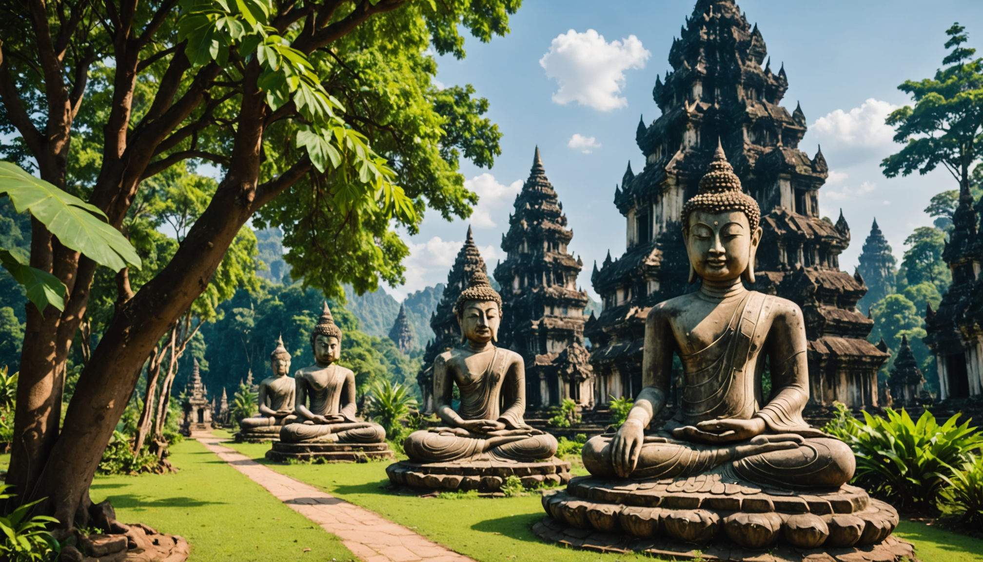explorez le parc du bouddha près de vientiane et admirez ses impressionnantes statues religieuses dans un décor paisible. une visite incontournable pour une expérience culturelle et spirituelle unique au laos.