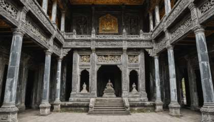 explorez le tombeau majestueux de khai dinh à hué et découvrez l’histoire fascinante de ce chef-d’œuvre architectural unique mêlant styles oriental et occidental au cœur du vietnam impérial.