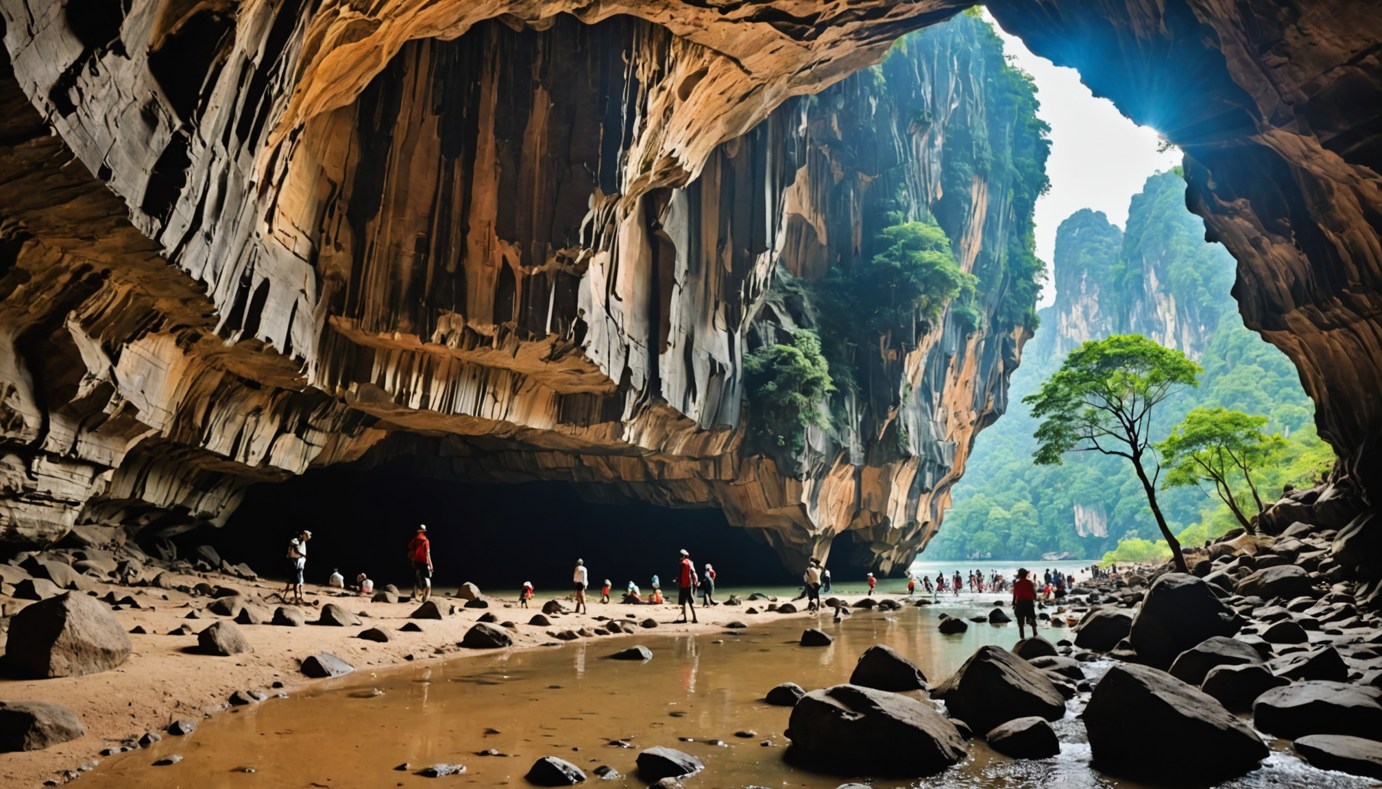 découvrez la mystérieuse grotte de kong lor, un trésor naturel du laos à explorer absolument. traversez ses eaux turquoise et admirez ses impressionnantes formations rocheuses pour une expérience inoubliable au cœur de la nature.