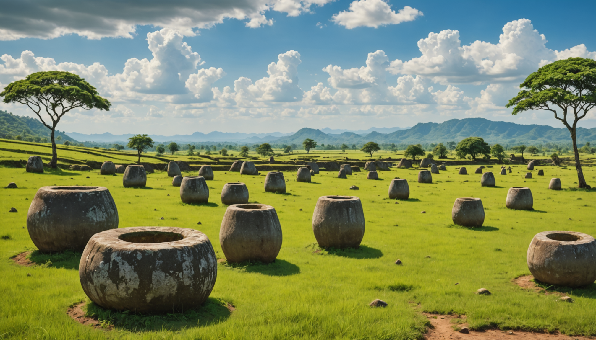 partez à la découverte de la plaine des jarres au laos, un site archéologique mystérieux aux mégalithes fascinants. imprégnez-vous de l’histoire et des légendes entourant ce lieu unique à visiter lors de votre voyage au laos.