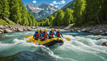 vivez une aventure inoubliable en famille avec du rafting sur l’ubaye, à deux pas de barcelonnette. sensations, nature et sécurité au rendez-vous ! réservez votre sortie dès maintenant.