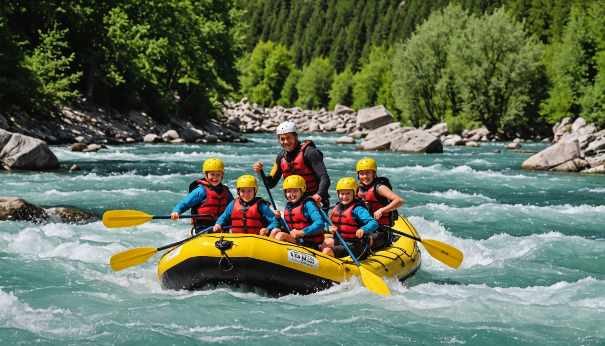 vivez une aventure inoubliable en famille grâce au rafting sur l'ubaye, à quelques pas de barcelonnette. sensations, sécurité et détente au rendez-vous pour petits et grands.