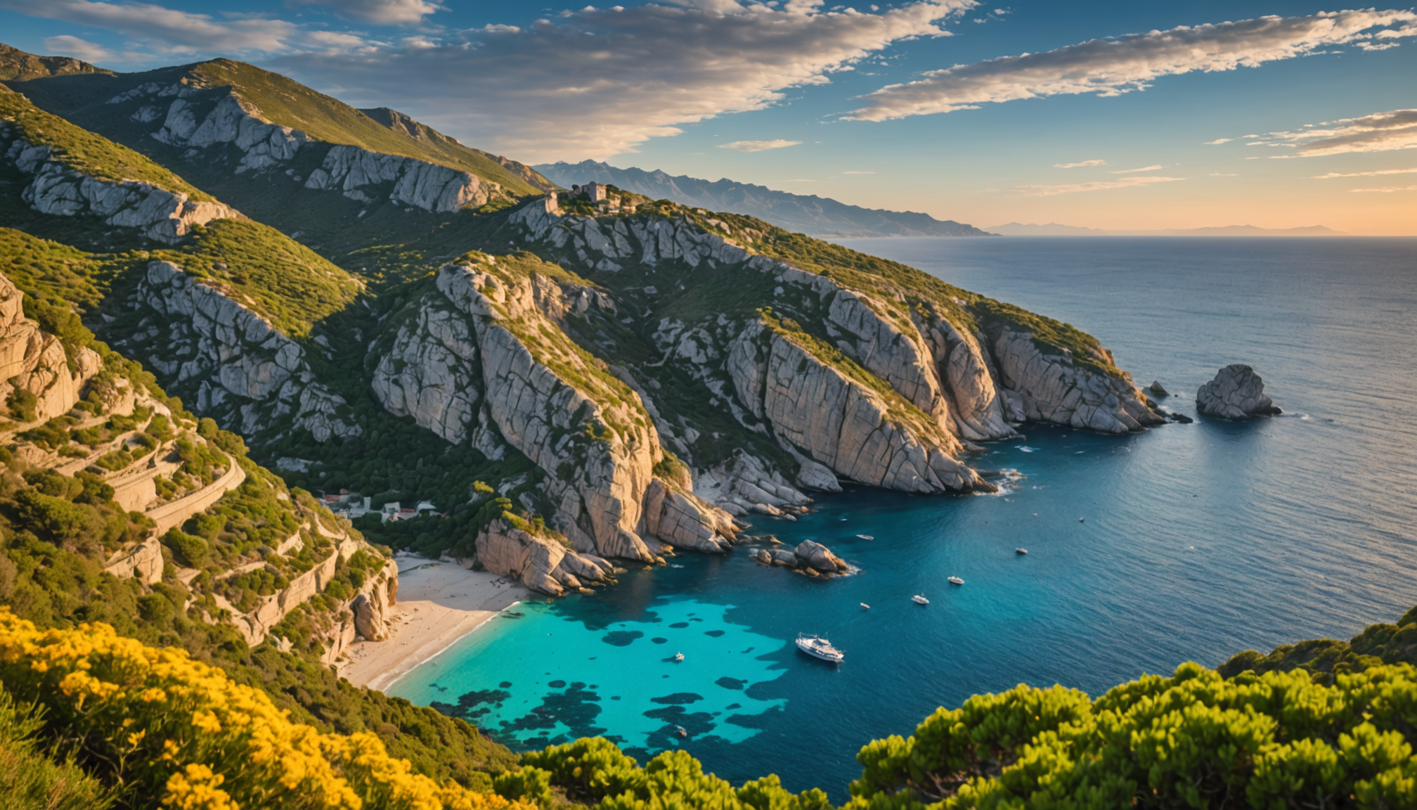 découvrez la corse, joyau de la méditerranée, entre plages paradisiaques, eaux turquoise et paysages maritimes à couper le souffle. laissez-vous séduire par ses trésors naturels et son authenticité.