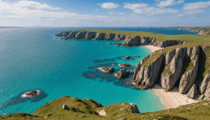 partez à la découverte de l’île vierge à crozon, un trésor naturel aux eaux turquoise et paysages préservés. profitez d’une escapade unique en bretagne, entre falaises spectaculaires et plages secrètes.