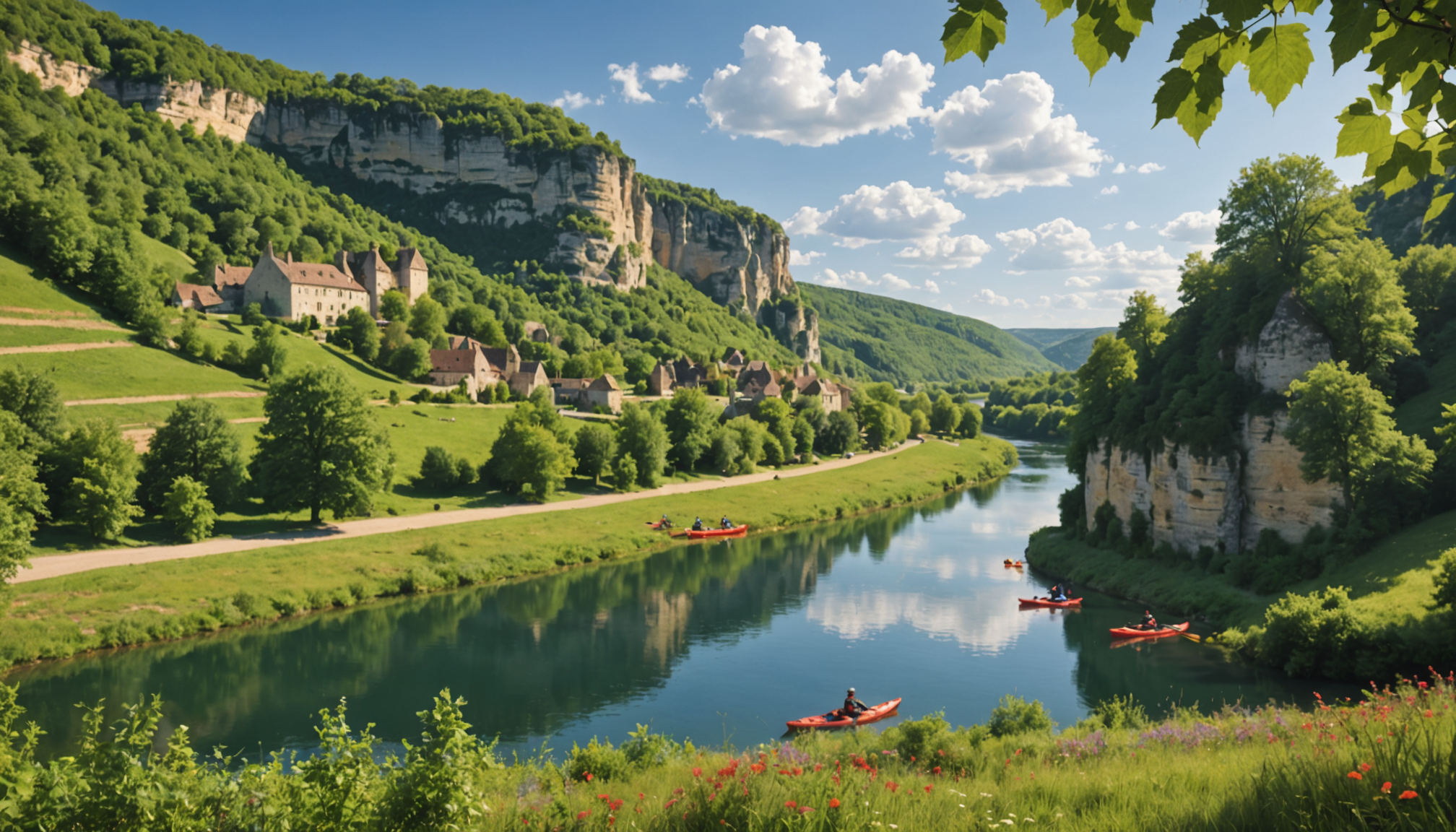 explorez les meilleurs sports à pratiquer dans la superbe vallée de la dordogne : randonnées, canoë, escalade et bien plus encore pour des vacances actives et inoubliables !