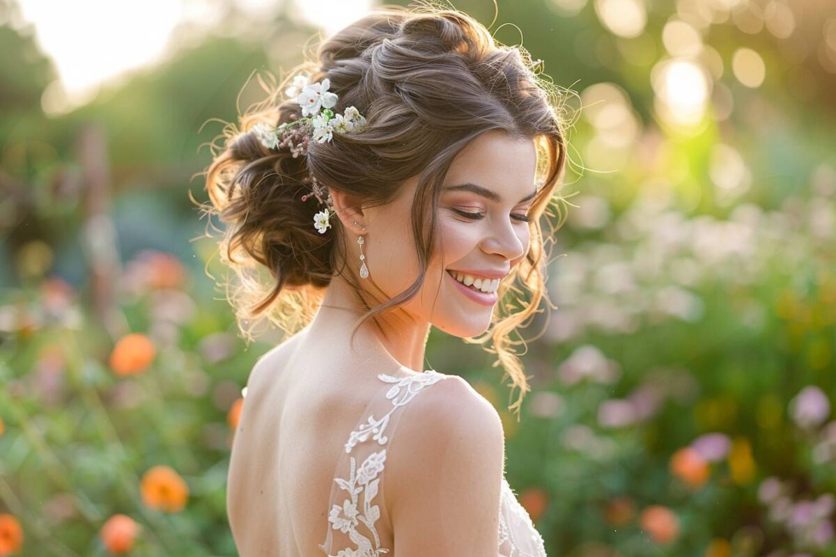 Les meilleures coiffures de mariage pour cheveux mi-longs : transformez votre style en un instant