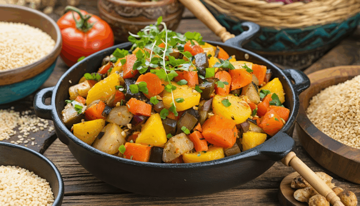 apprenez à préparer un savoureux tajine de légumes racines et à le servir avec du millet. cette recette vous guide pas à pas pour concocter un plat végétarien riche en saveurs et en nutriments, parfait pour vos repas en famille ou entre amis.