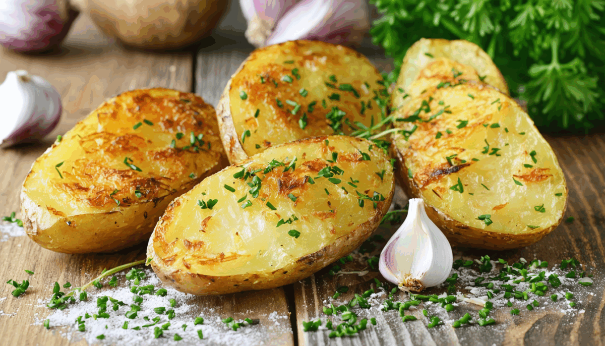 découvrez la recette authentique des pommes de terre au four croustillantes, préparées comme le faisaient nos grands-mères. un plat réconfortant et savoureux qui ravira toute la famille, avec une texture dorée à l'extérieur et fondante à l'intérieur.
