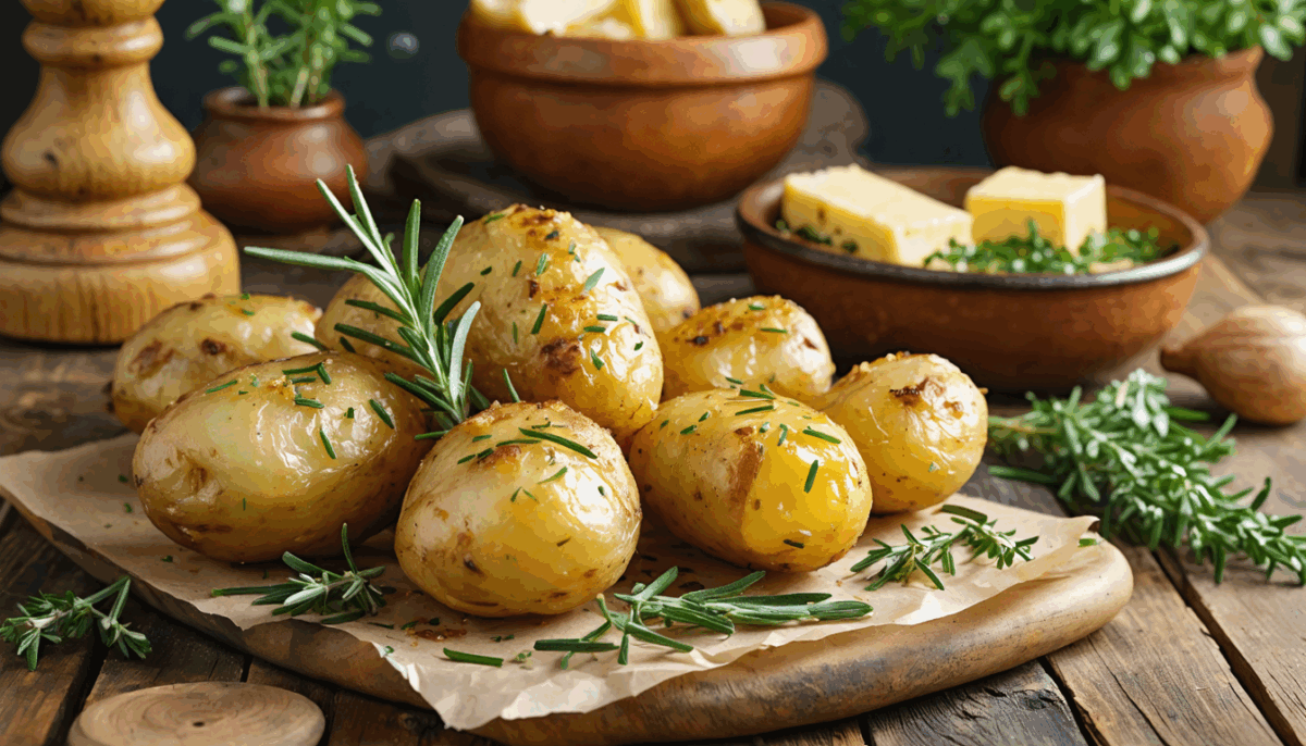découvrez la recette des délicieuses pommes de terre au four croustillantes, préparées à la manière des grands-mères. savourez des pommes de terre dorées et croustillantes, idéales pour accompagner vos plats ou se déguster seules. un retour aux sources qui ravira vos papilles !