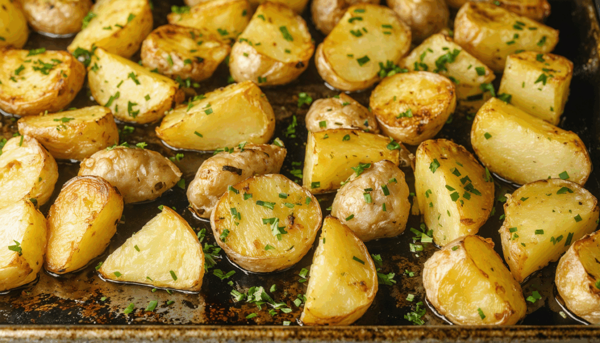 découvrez notre recette de pommes de terre au four croustillantes, préparées selon la tradition des grands-mères. savourez ce plat réconfortant, doré à souhait, qui ravira toute la famille à chaque bouchée.