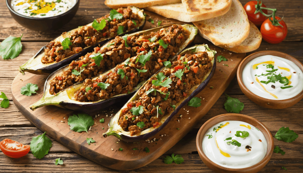 découvrez comment préparer des aubergines farcies à la viande hachée, un plat libanais savoureux et réconfortant. suivez notre recette simple et authentique pour régaler vos proches avec cette spécialité pleine de saveurs.