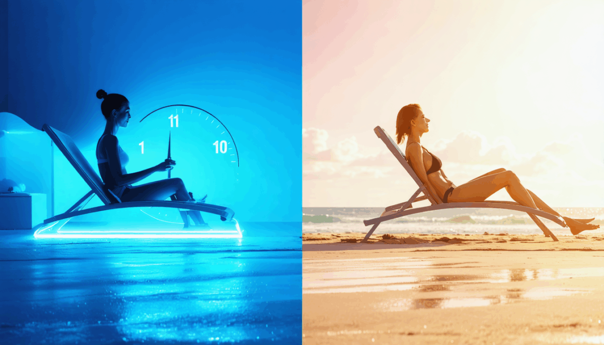 découvrez l'équivalence entre 10 minutes d'exposition aux uv et le temps que vous passeriez au soleil. informez-vous sur les mesures de sécurité à adopter pour protéger votre peau tout en profitant du bronzage.