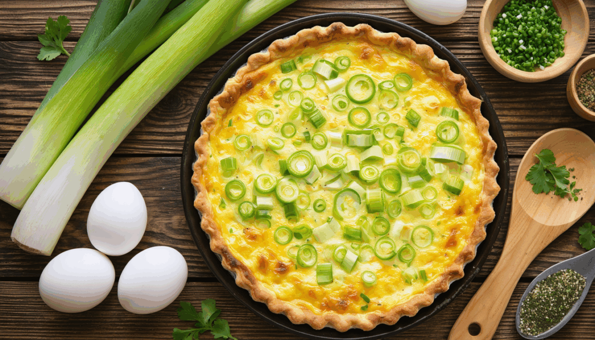 découvrez notre recette simple et rapide pour préparer une délicieuse quiche au poireau sans pâte. parfaite pour un repas léger et savoureux, cette quiche allie la douceur des poireaux à une texture moelleuse. idéale pour les bons plats faits maison !