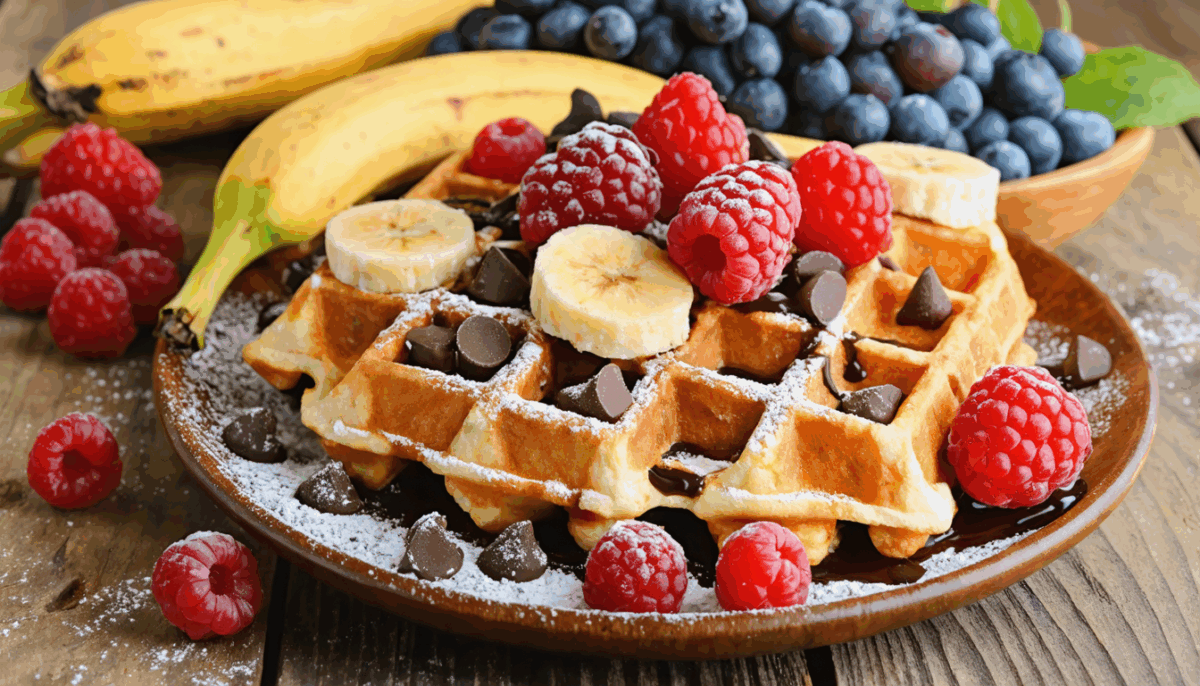 découvrez la délicieuse recette des gaufres à la banane sur chicchew.fr. savourez une gourmandise moelleuse et parfumée, parfaite pour le petit-déjeuner ou le goûter. suivez notre recette simple et régalez vos proches avec ce dessert irrésistible!