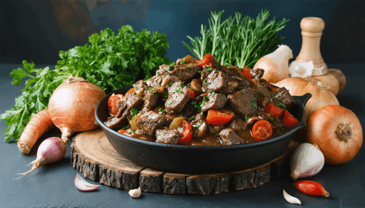 découvrez la recette authentique du boeuf bourguignon, un plat réconfortant transmis de génération en génération. retrouvez les saveurs de votre enfance avec cette préparation délicieuse et savoureuse de notre chère grand-mère.