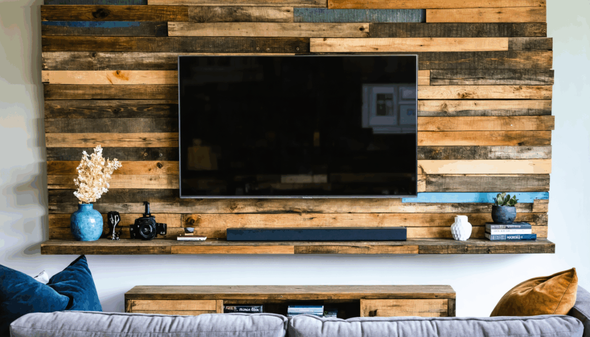 découvrez des idées créatives pour installer votre télévision avec une palette. transformez votre mur en un espace unique et stylé tout en apportant une touche écologique à votre intérieur.