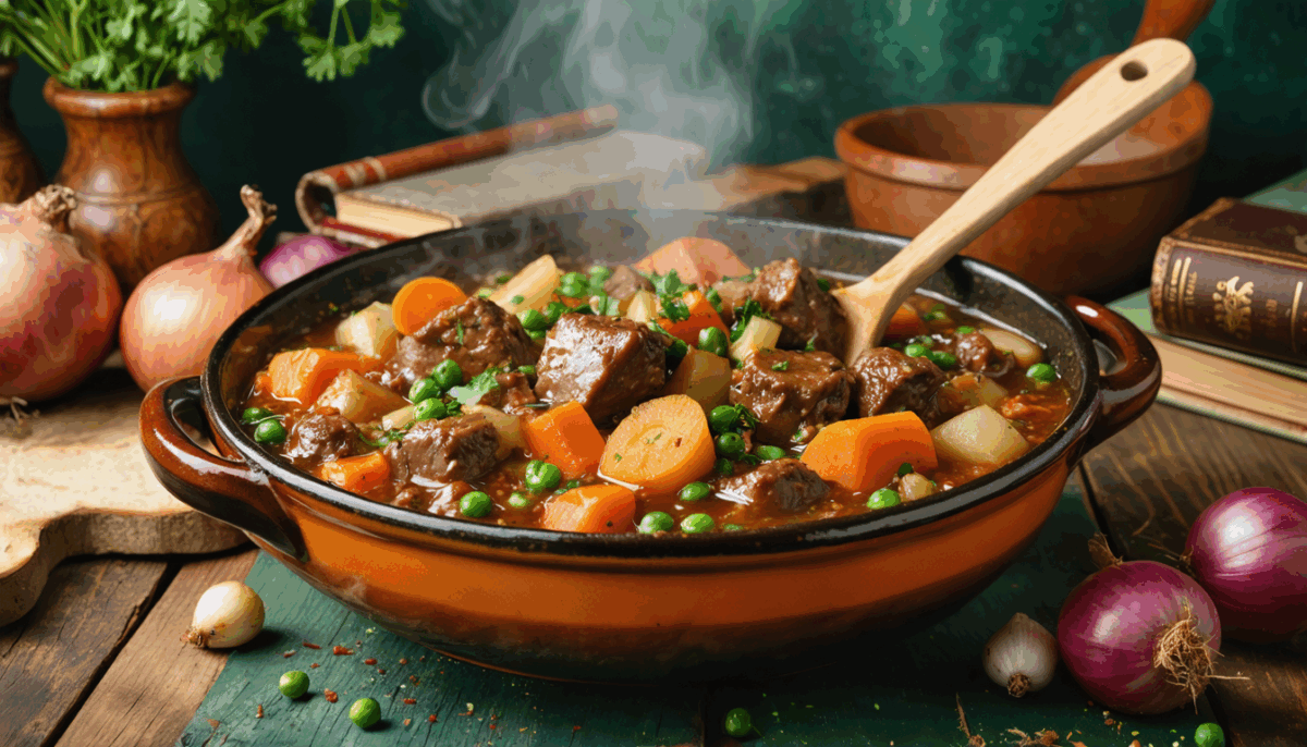 découvrez notre savoureuse recette de navarin d'agneau, un plat réconfortant préparé à la manière de nos grand-mères. savourez ce mélange de tendres morceaux d'agneau et de légumes de saison, une véritable invitation à la convivialité et à la tradition culinaire.