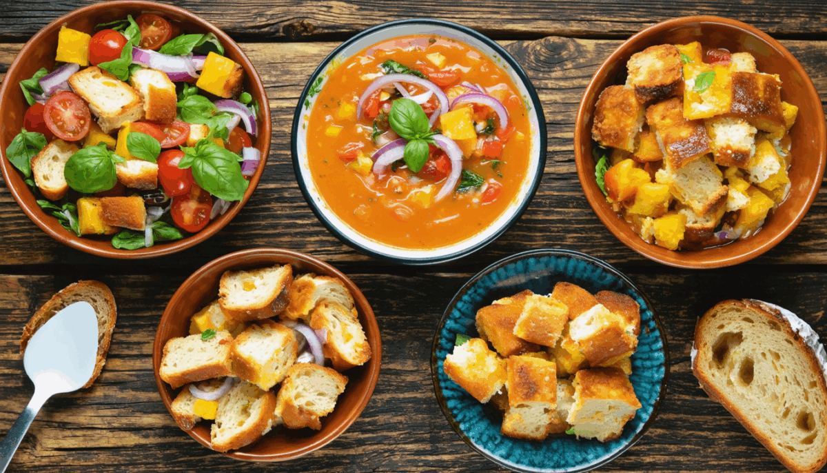 découvrez cinq délicieuses recettes anti-gaspi pour réutiliser votre pain rassis. transformez vos restes en plats gourmands et luttez contre le gaspillage alimentaire grâce à des idées simples et savoureuses !