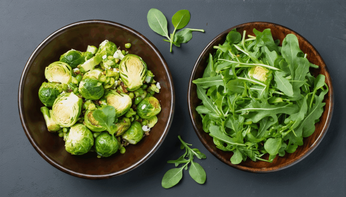savourez notre salade de choux de bruxelles, une recette vegan et sans gluten, idéale pour un repas sain, original et plein de saveurs fraîches.