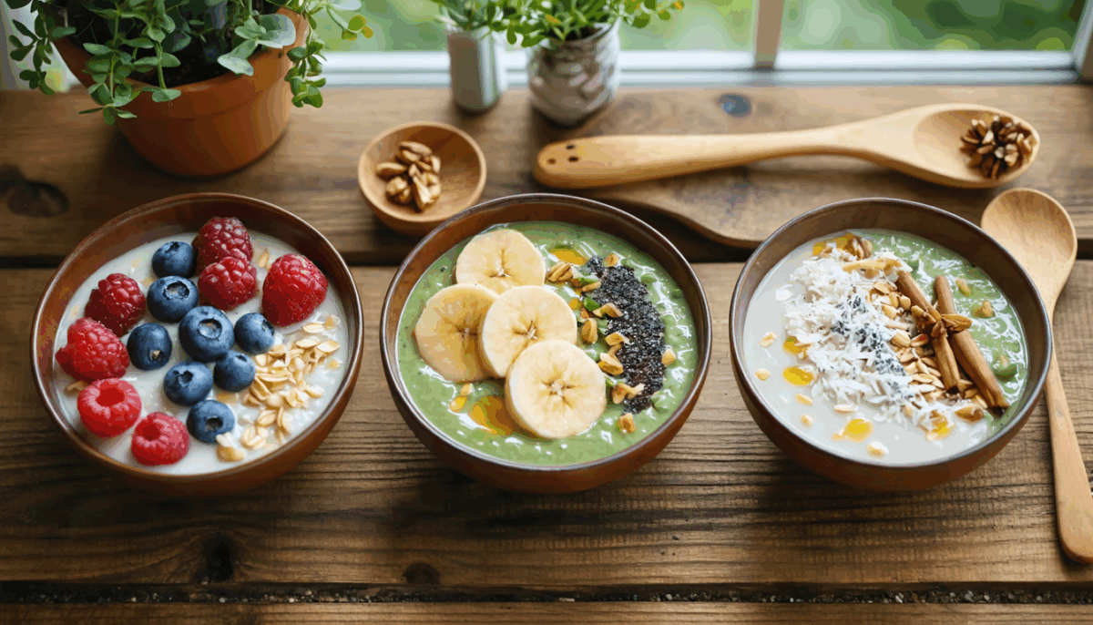 découvrez trois recettes originales de porridge végétal, faciles et savoureuses, pour apporter une touche gourmande et saine à vos petits déjeuners. idéal pour bien commencer la journée !