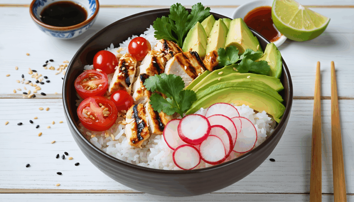 découvrez comment préparer un poke bowl au poulet en quelques étapes simples. une recette rapide, facile et pleine de saveurs, idéale pour un repas sain et gourmand !