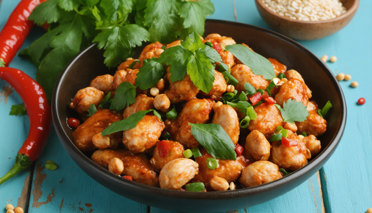 découvrez cette recette rapide et simple de poulet thaï aux cacahuètes, savoureuse et facile à préparer pour un repas exotique et délicieux.