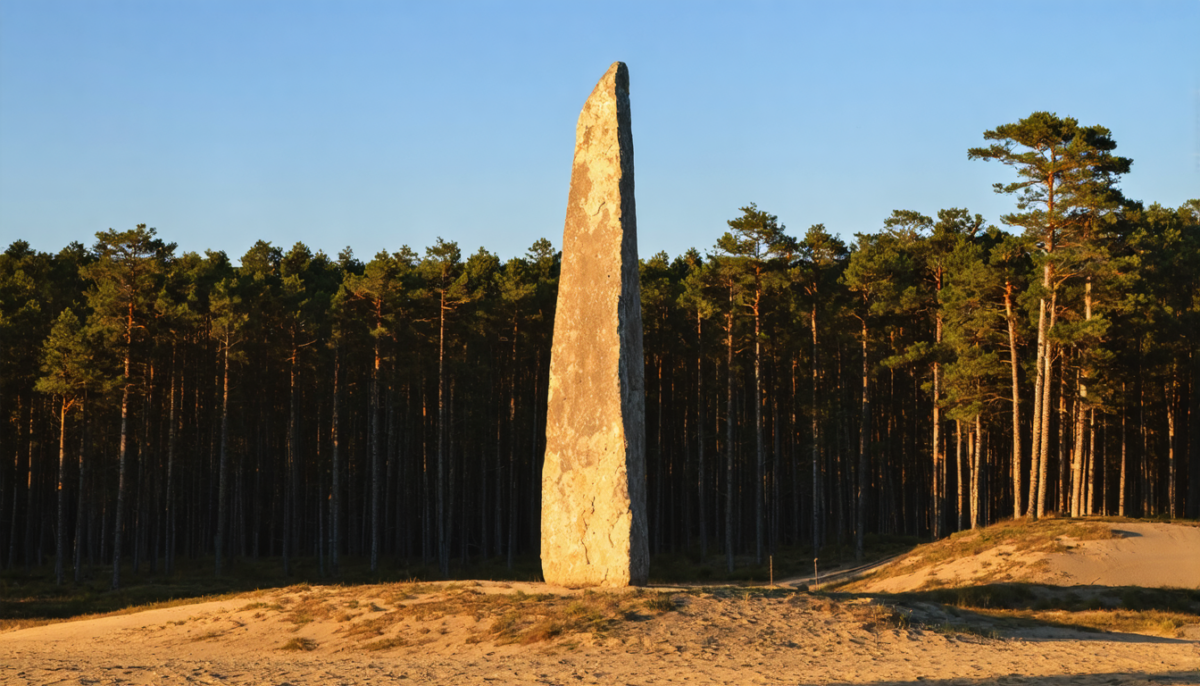 explorez l’aire du menhir à olonne-sur-mer lors d'une agréable promenade en forêt, suivie d'un déjeuner sur l’herbe pour un moment de détente en pleine nature.