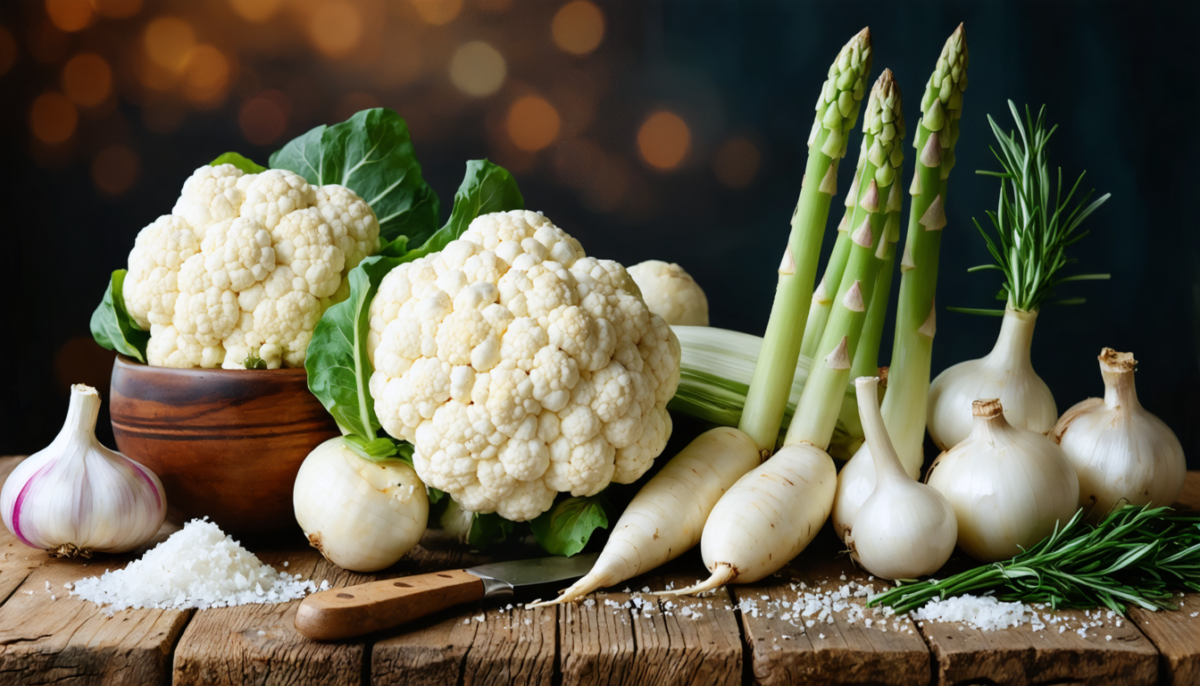 découvrez les bienfaits des légumes blancs, explorez leurs variétés surprenantes et profitez de nos astuces de cuisson pour sublimer vos plats.