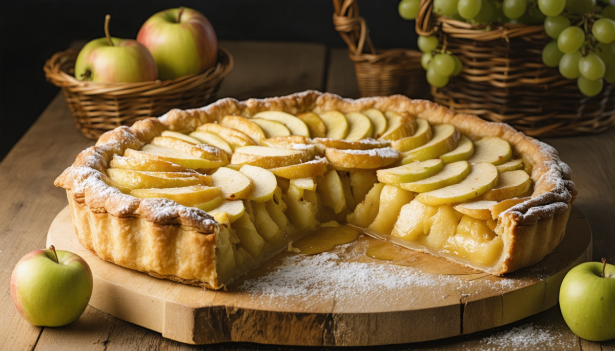 découvrez une recette simple et délicieuse de tarte normande aux pommes, facile à réaliser pour un dessert traditionnel savoureux.