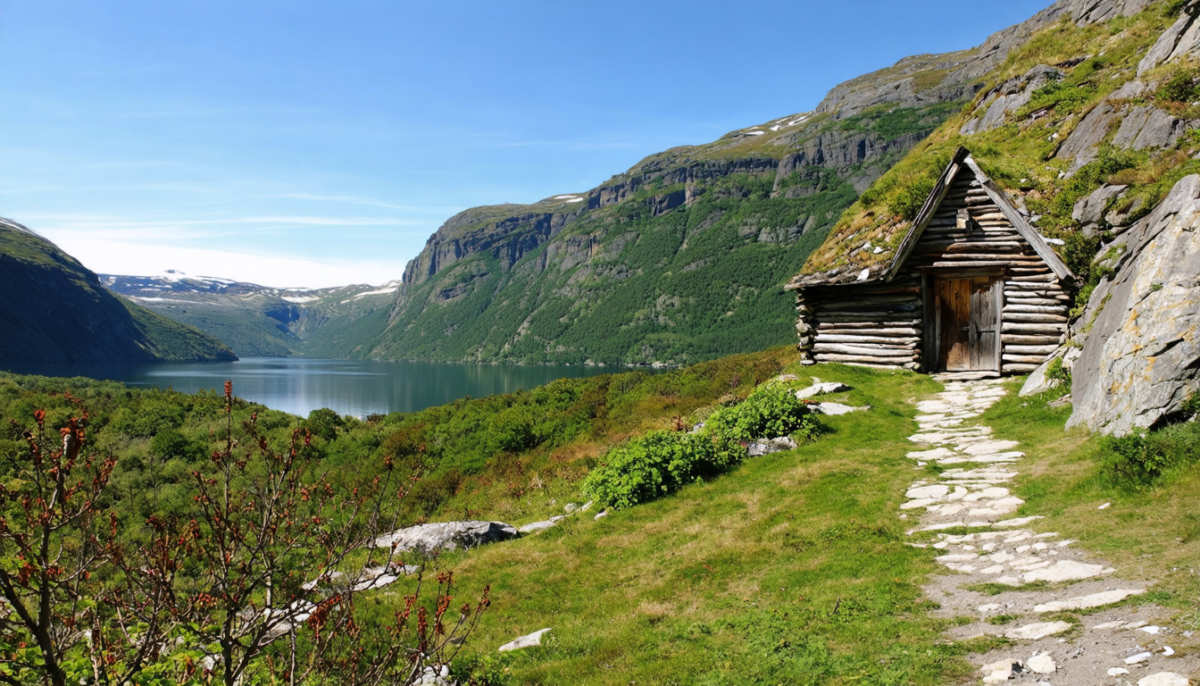 découvrez helleren au jøssingfjord, un site unique où maisons troglodytes traditionnelles rencontrent magnifiques sentiers de randonnée au cœur de la nature norvégienne.