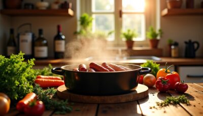 Diots mijotés au vin rouge : recette traditionnelle, savoureuse et simple à réaliser