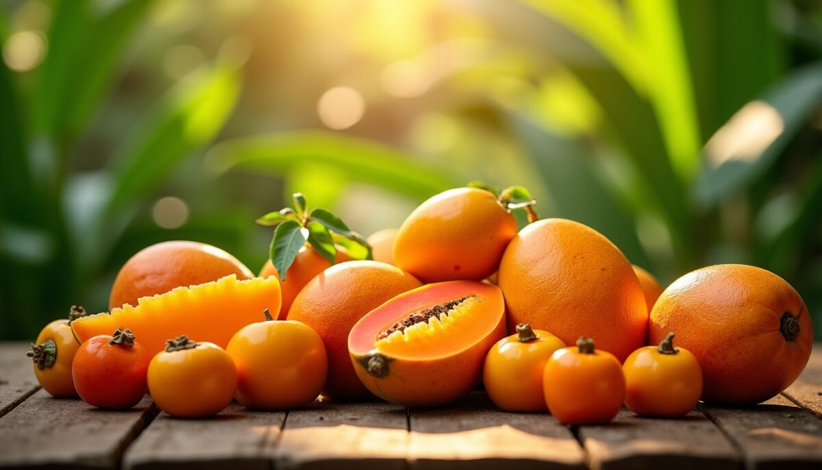 Fruits exotiques à la robe orange : découvrez leurs noms, saveurs uniques et bienfaits incontournables