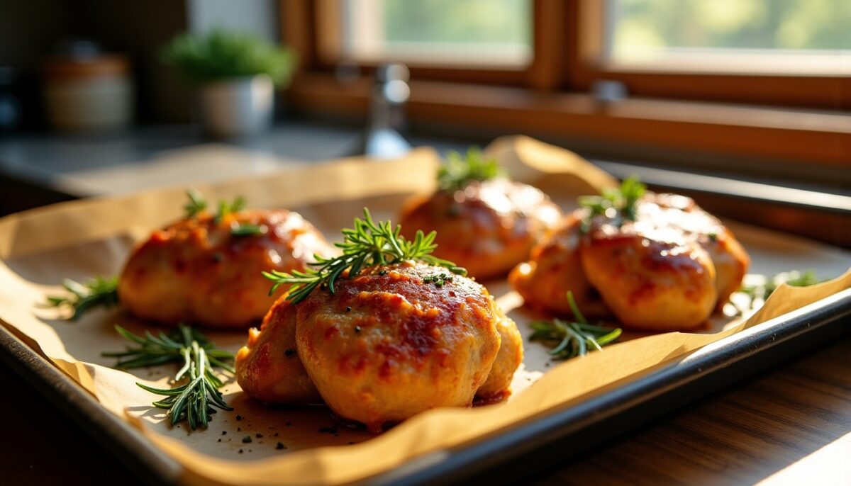Cuisses de poulet rôties au four : recette simple pour une peau croustillante et dorée
