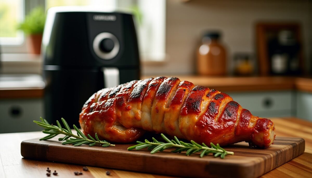 Rôti de porc à l'air fryer : une recette express pour une viande tendre et savoureuse