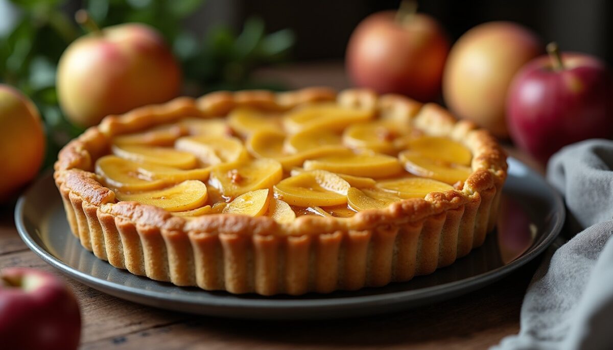 Délicieuse tarte normande : la recette authentique aux pommes fondantes et Calvados