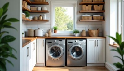 Maximiser chaque centimètre : astuces ingénieuses pour une buanderie compacte et fonctionnelle