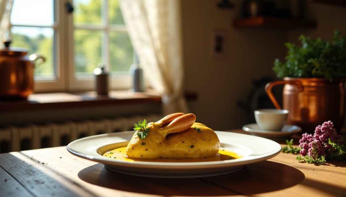 Délice traditionnel : Lapin à la moutarde façon grand-mère, simple et gourmand